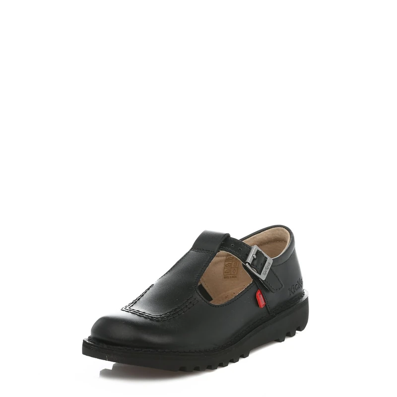 Kickers Girl's Kick T J Core Classic School Shoes, Black, 13 UK Child