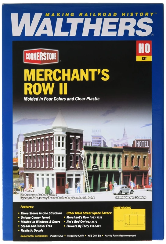 Walthers Cornerstone 933-3029 Model Railway Accessories, Merchant's Row II