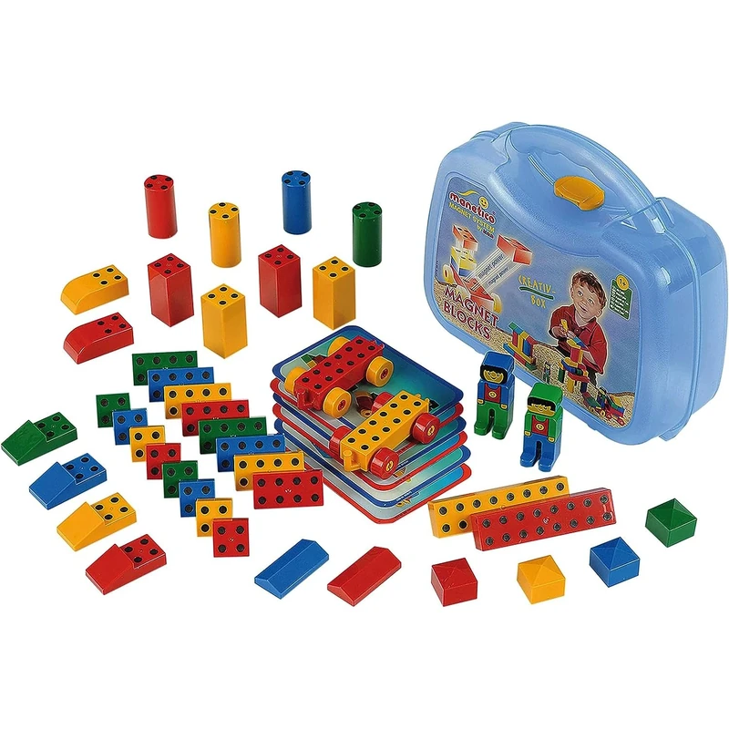 Theo Klein 640 - Manetico Case With 42 Pieces, Big, Magnetic Stones, Age 1+,Toy - Image 1