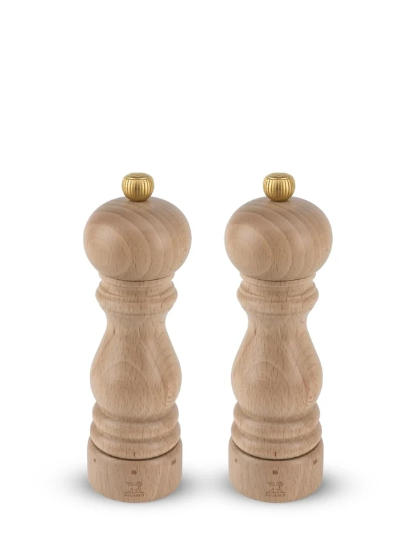 Peugeot - Paris u’Select Salt and Pepper Mill Set - Adjustable Grinders - Beechwood, Natural, 18 cm