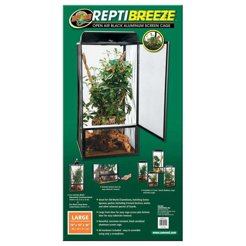 Zoomed T2016112 Reptibreeze Alum Screen, 91.4 x 45.7 x 45.7 cm