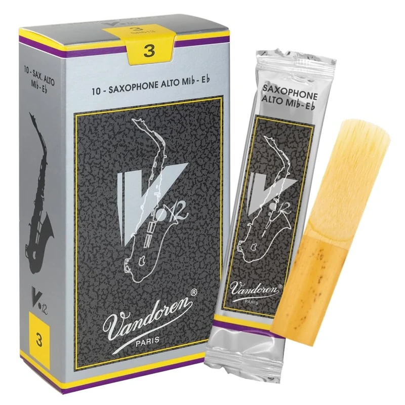 Vandoren V12 Alto Saxophone Reeds - Box of 10 - Strength 3