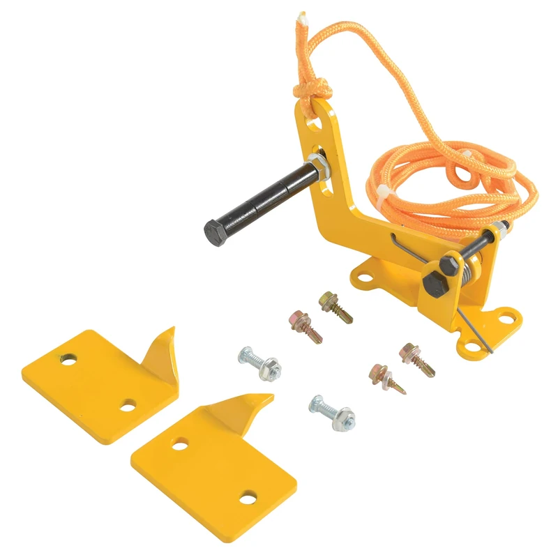 Vestil DR-LOCK Automatic Overhead Door Lock with Painted Finish, Heavy Duty Welded Steel, Yellow - Image 1