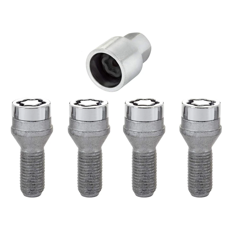 McGard 27222 Chrome Bolt Style Cone Seat Wheel Locks (M14 x 1.5) - Set of 4