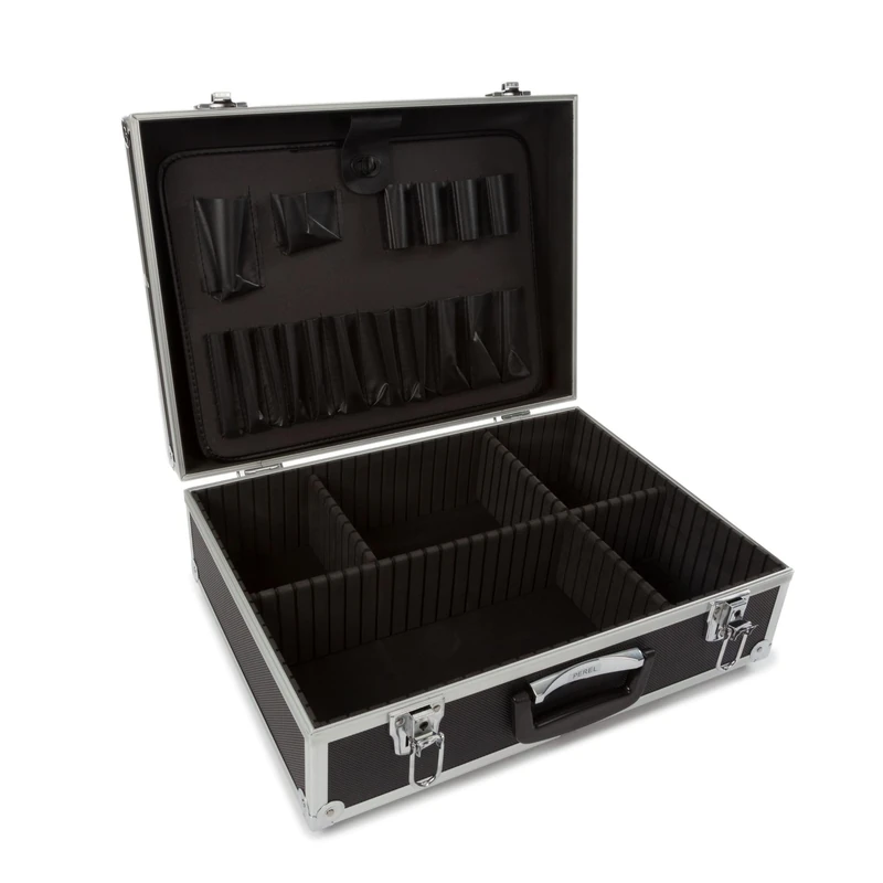Perel 1819-N Suitcase with Aluminium Edges 455.x 330.x 152.mm Black - Image 1