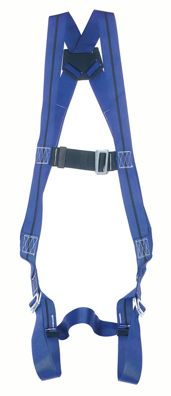 Miller Titan 1P Full Body Fall Arrest Harness with Dorsal D Ring, Fast Release Buckles, Adjustable Legs Straps, Blue, Universal Size, 1011890