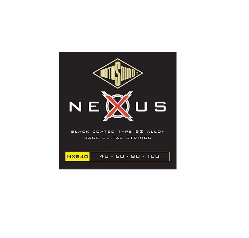 Rotosound NXB40 Black Coated Type 52 Medium Gauge Roundwound Bass Strings (40 60 80 100)