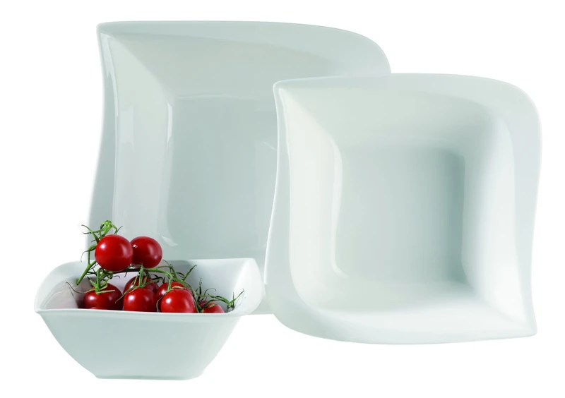 Mäser, La Musica, Curved Cereal Bowls, Porcelain Crockery Set, Three different Sizes