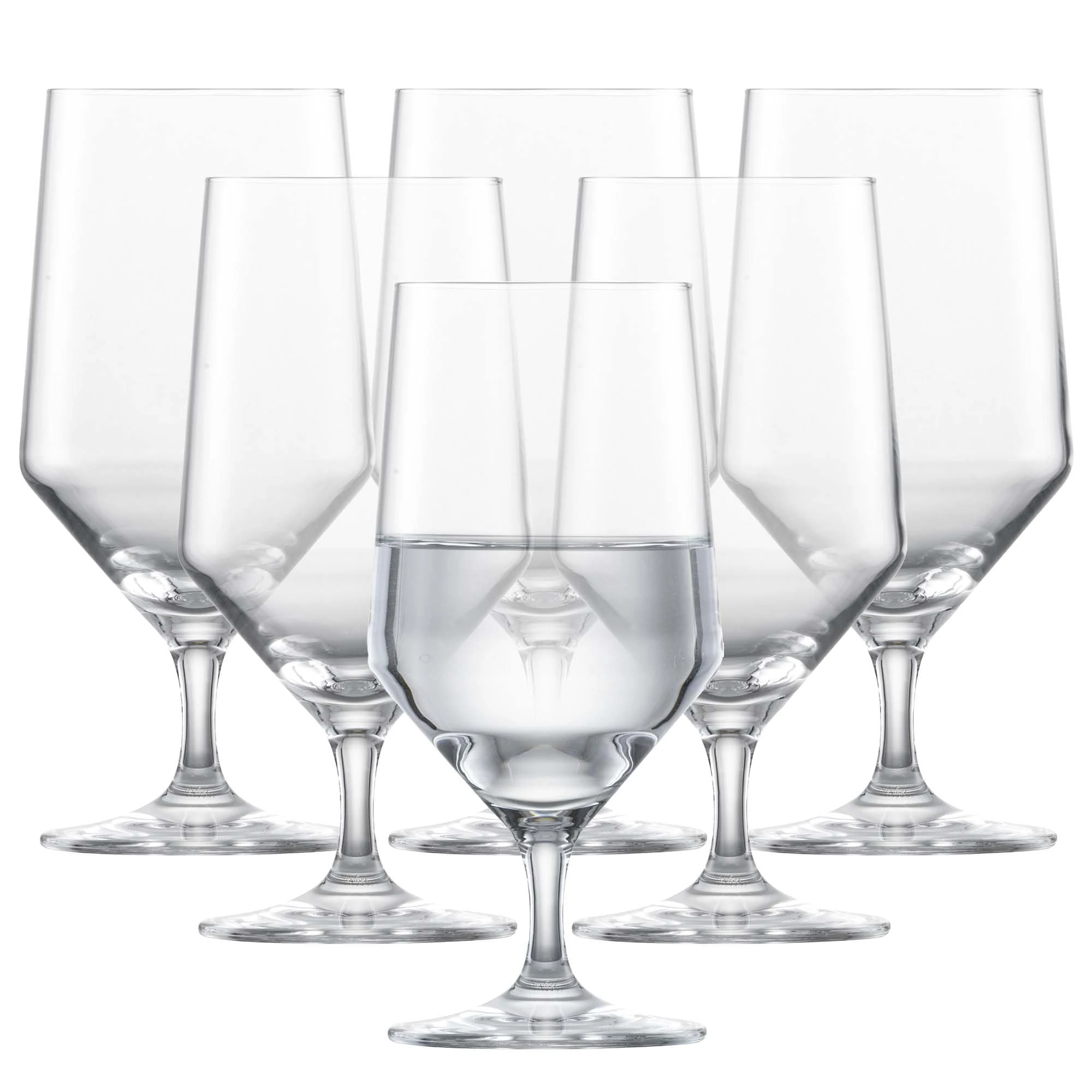 Schott Zwiesel Tritan Crystal Glass Pure Stemware Collection Water/Beverage All Purpose Glass, 15.3-Ounce, Set of 6