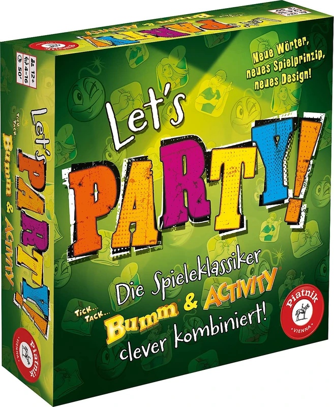 Piatnik 6382 - Lets Party | Activity and Tick-Tock Boom combined | For game nights with friends and family | From 12 years | 4 to 16 players | - Image 1