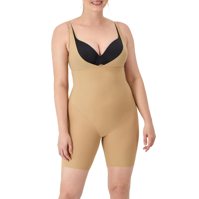 Maidenform Women's Take Inches Off - Unitard Bodysuit, Beige (Body Blush), M