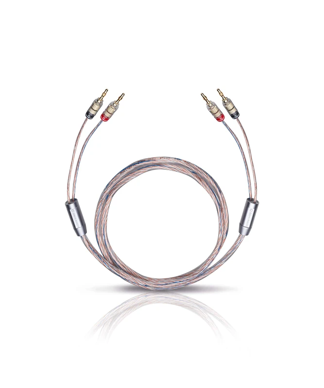Oehlbach Twin Mix One B Speaker Cable Silver-Coated 2 x 3.0 mm² with Banana Plugs 4.00 m Transparent