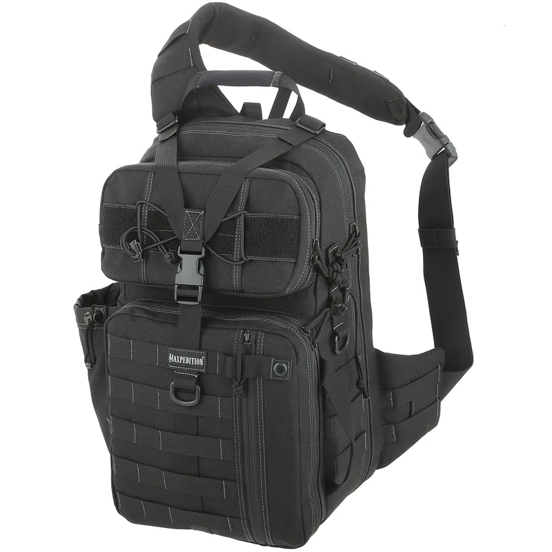Maxpedition Kodiak Gearslinger Backpack - Black, 11lt