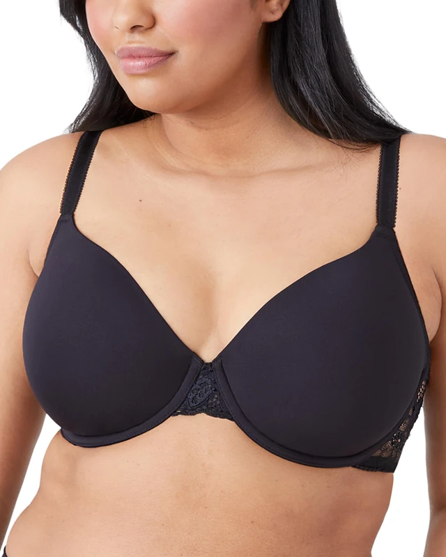 Wacoal Women's French Garden Contour Bra T-Shirt, Black, 32 E