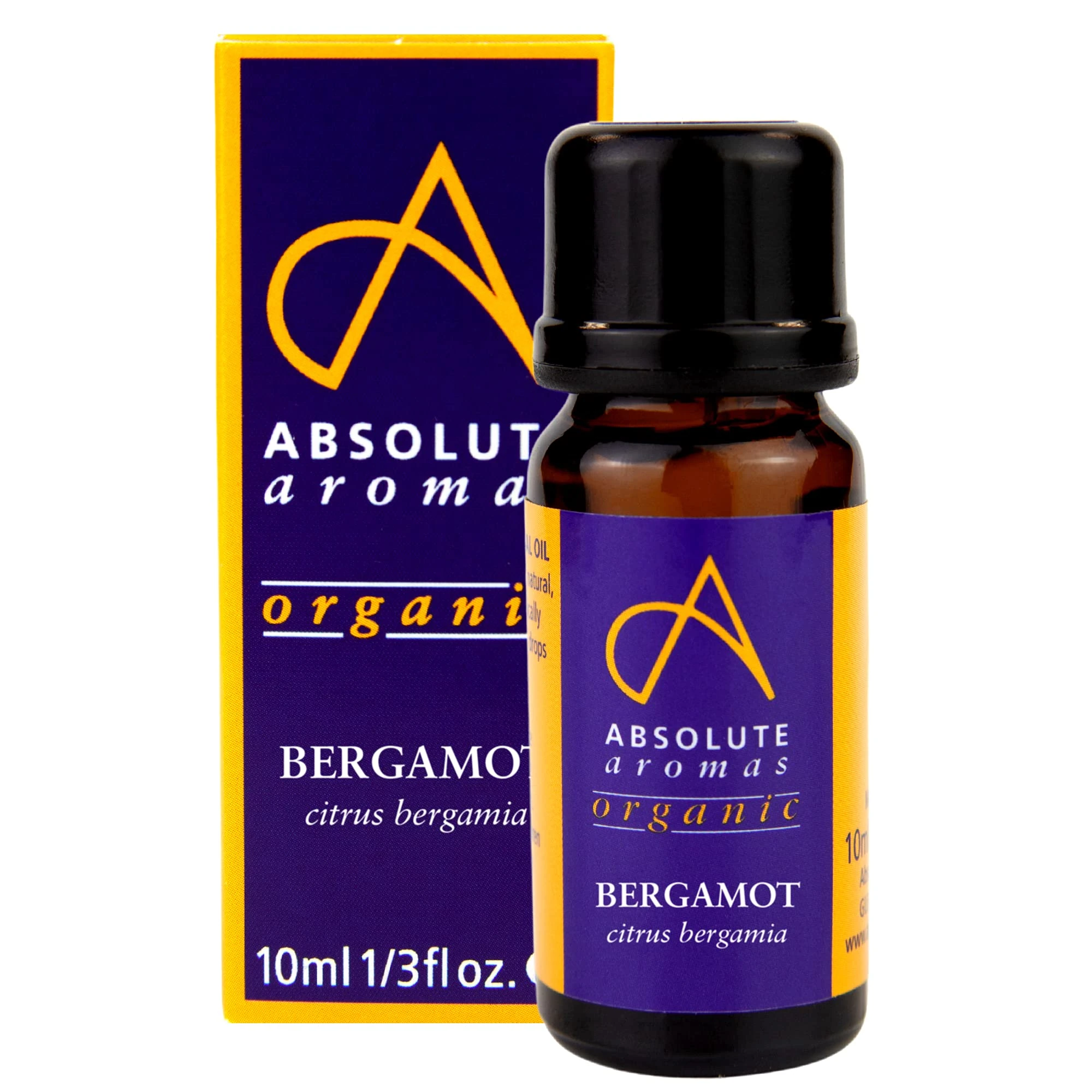 Absolute Aromas Organic Bergamot Essential Oil - 100% Pure, Natural, Undiluted and Cruelty-Free - for use in a Diffuser and Aromatherapy Blends