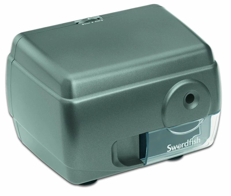 Swordfish ‘Contour’ Electric Pencil Sharpener with Replaceable Helical Blade and Pencil Point Options [40051]