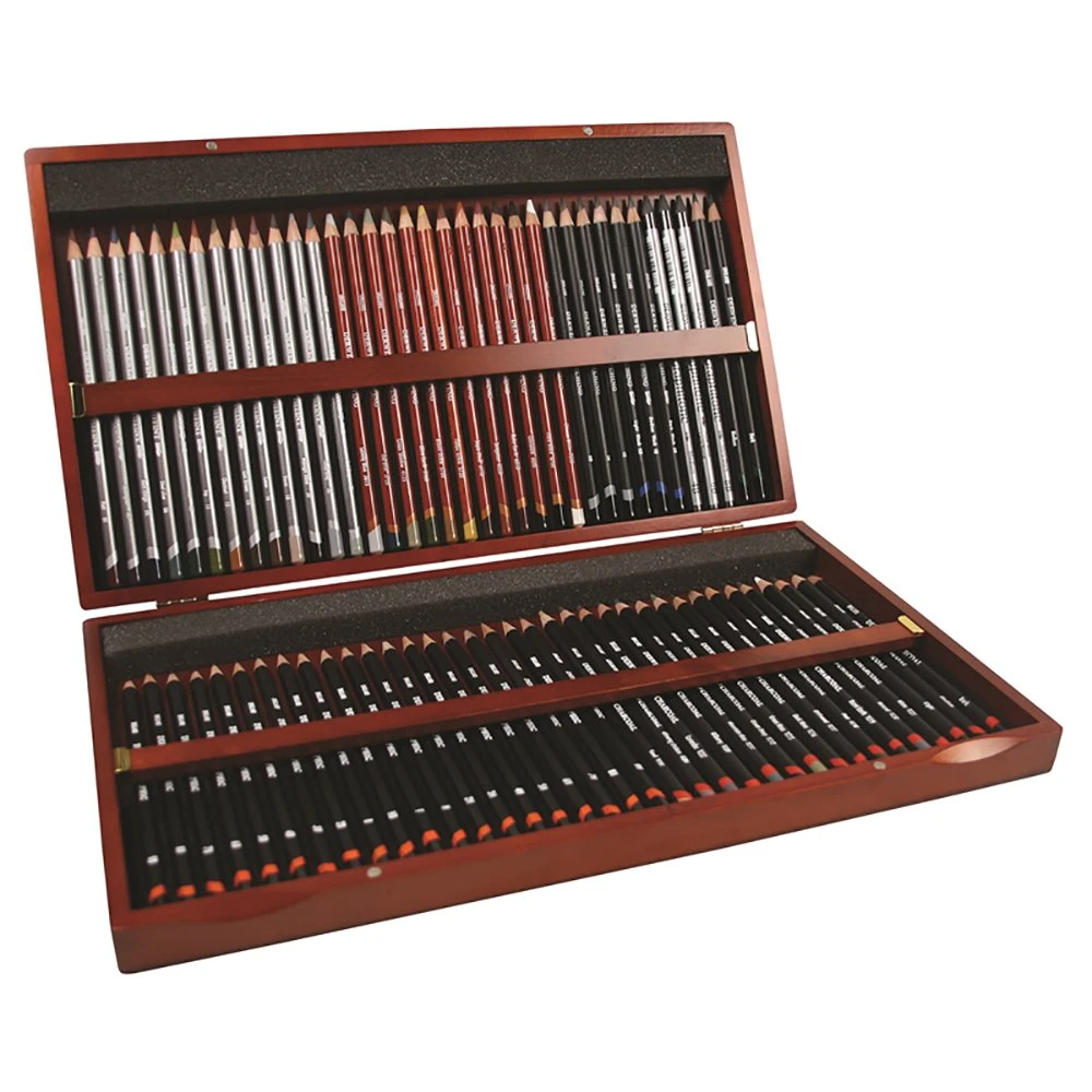 Derwent Sketching Collection, Drawing & Writing, Set Of 72 Pencils In A Wooden Gift Box, Ideal For Sketching, Professional Quality, 2301902