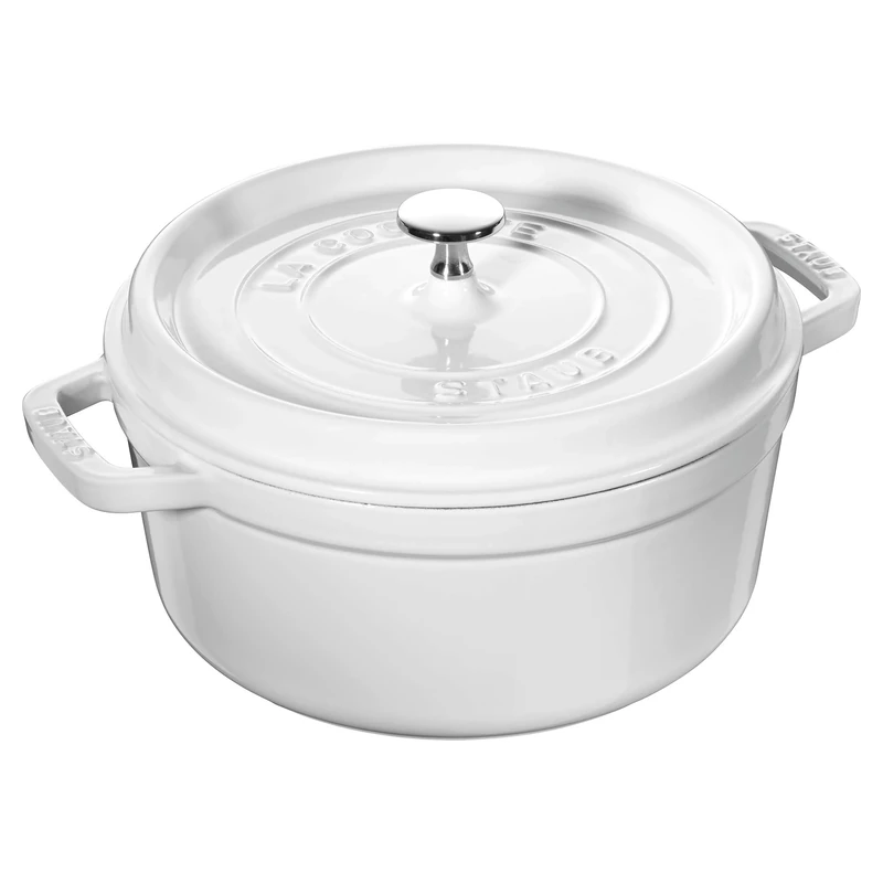 Staub 4-Quart Round Casserole 4-Quart White