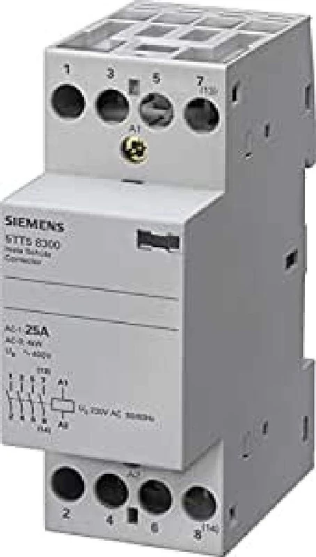 Siemens 5TT5832-0 Insta CONTACTOR with 2 Make A. 2 Break Contacts Contact for 230, 400 V AC, 25 A TRIGGERING 230 V AC, White