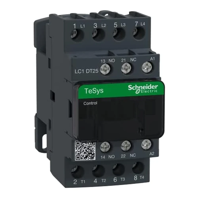 Schneider Electric, TeSys D contactor - 4P(4 NO) - AC-1 - <= 440 V 25 A - 230 V AC 50/60 Hz coil, LC1DT25P7