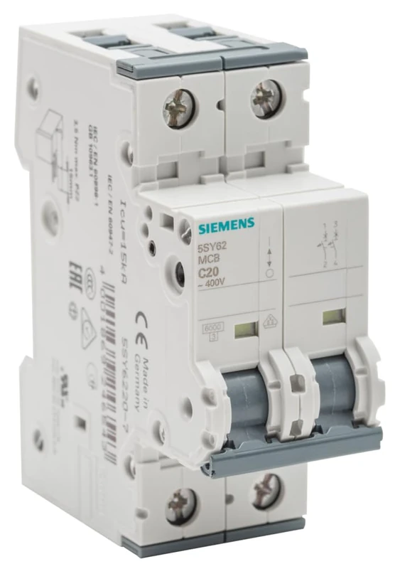 Siemens 5SY6 – Automatic Switch 70 6 KA curva-c 2 Poles 20 A
