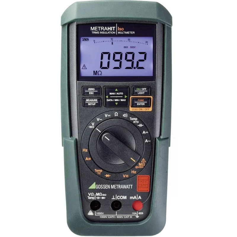 Gossen Metrawatt METRAHIT ISO Insulation Meter 0 1 KΩ – 3 1 GΩ Cat III 600 V Calibrated Second dakks