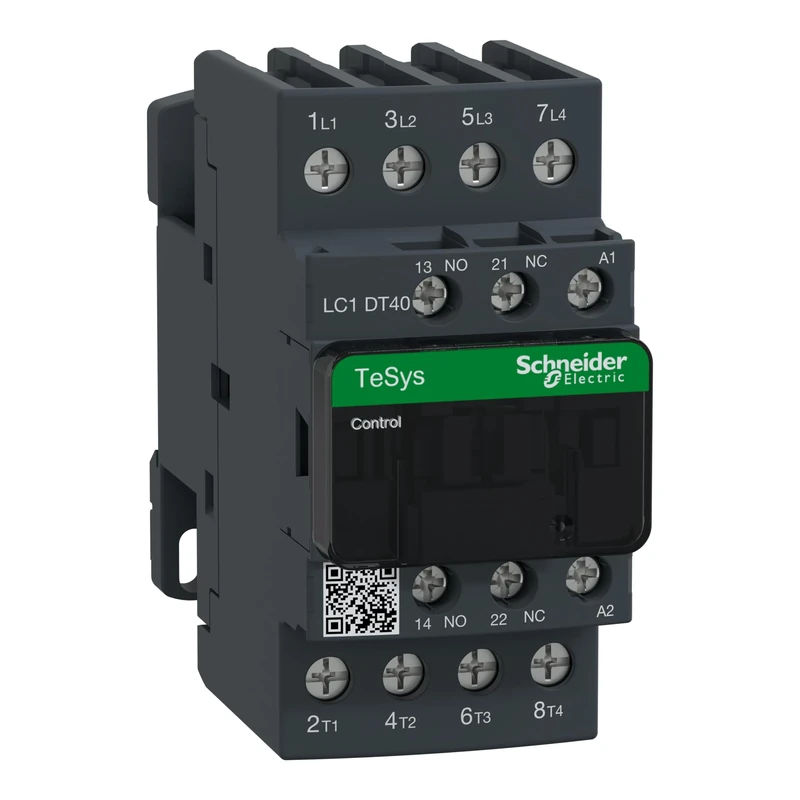 Schneider Electric TeSys Deca contactor,4P(4NO),AC-1,=440V 40A,48V AC 50/60Hz coil,LC1DT40E7