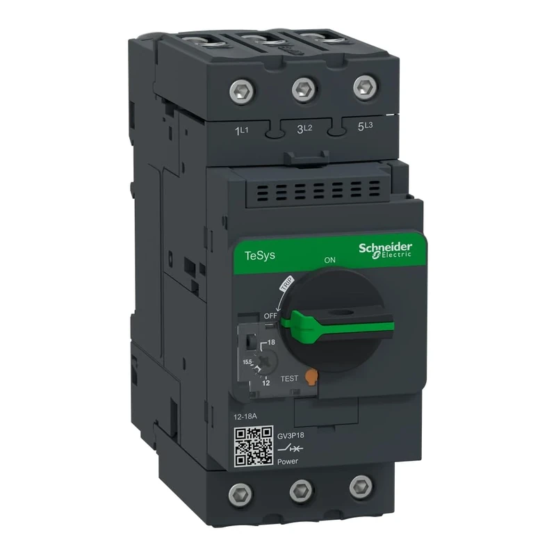 Schneider Electric Motor circuit breaker, TeSys GV3, 3P, 12-18 A, thermal magnetic, EverLink terminals