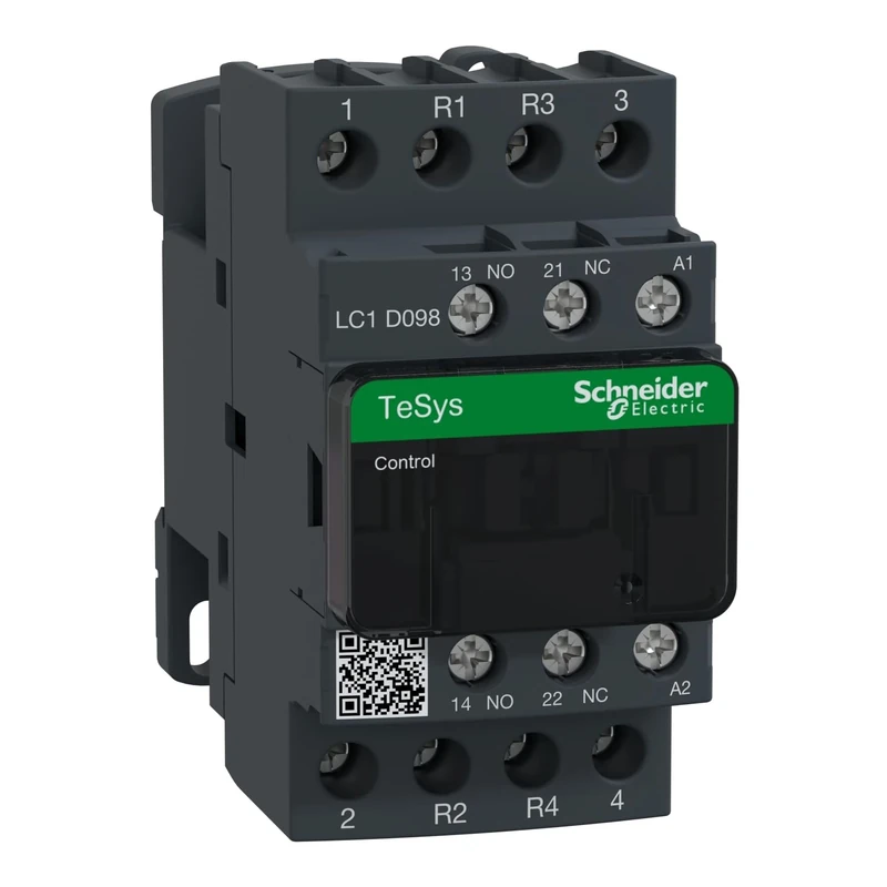 Schneider Electric TeSys Deca contactor,4P(2NO+2NC),AC-1,=440V 20A,48V AC coil,LC1D098E7