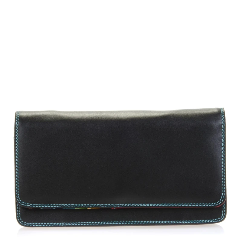 Leather women's Wallet MYWALIT -Medium Matinee Wallet - 237-4 Black Pace
