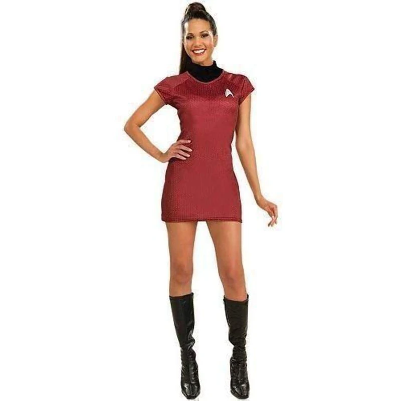 Rubies Official Star Trek Dress Fancy Dress - Small UK 8-10, Red Halloween Halloween
