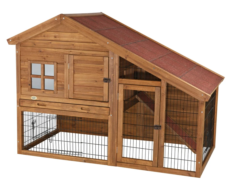 Trixie 62335 Natura Rabbit Hutch with Outdoor Enclosure 151 x 107 x 80 cm