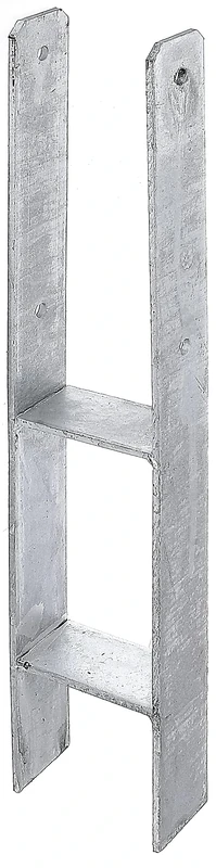 Gah-Alberts 213800 H-Post Base Hot-dip Galvanised, Total Height: 600 MM, Material Thickness: 6 mm, 213831