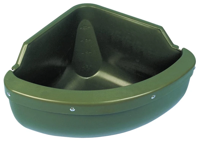 Kerbl 32592 Eck-Futtertrog inklusiv Beißkante, Kunststoff