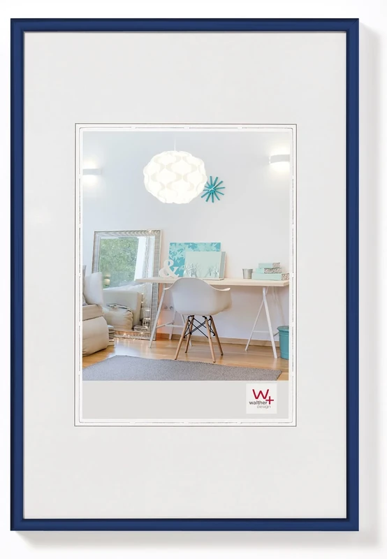 walther design KV090L New Lifestyle Plastic Picture Frame, 60x90 cm, blue