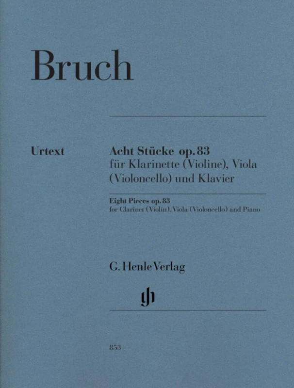 8 Pieces op. 83clarinet (violin), viola (cello) and piano: Instrumentation: Chamber music with winds
