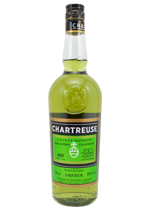 Chartreuse Green Liqueur 70 cl - Natural Herbal Spirit, Bottle