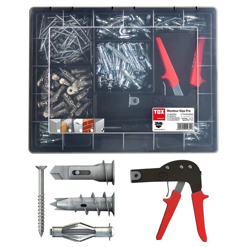 TOX cavity assortment Gips Pro Monteur 195 pcs, 03590111