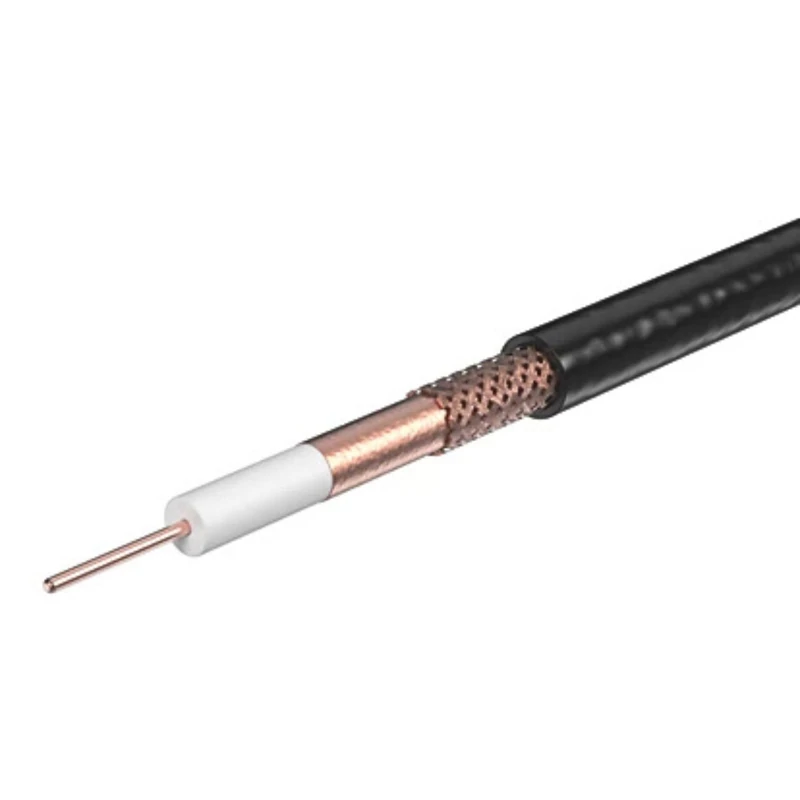 Labgear PF100 Satellite Cable 100m Drum, Bare Copper Conductor, Foam PE Dielectric, Copper Braid & Foil Shielding, Durable Black PVC Sheath, CAI Certified