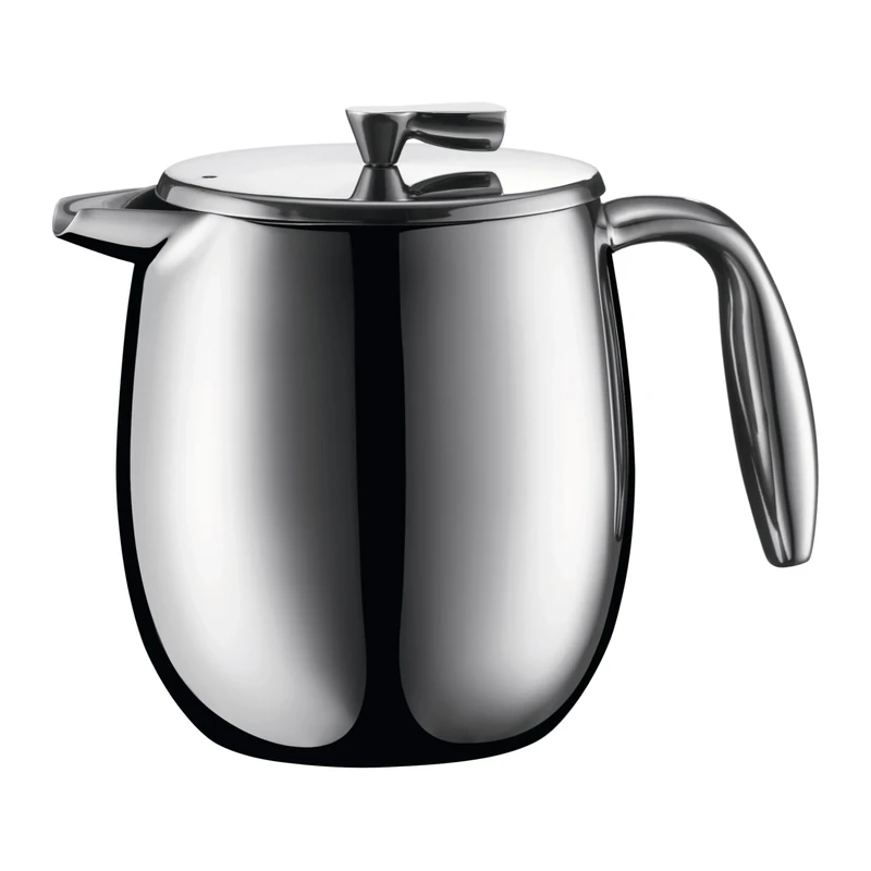 Bodum COLUMBIA Coffee Maker (Double-Walled, Stainless Steel, Dishwasher Safe, 0.5 L/17 oz) - Shiny