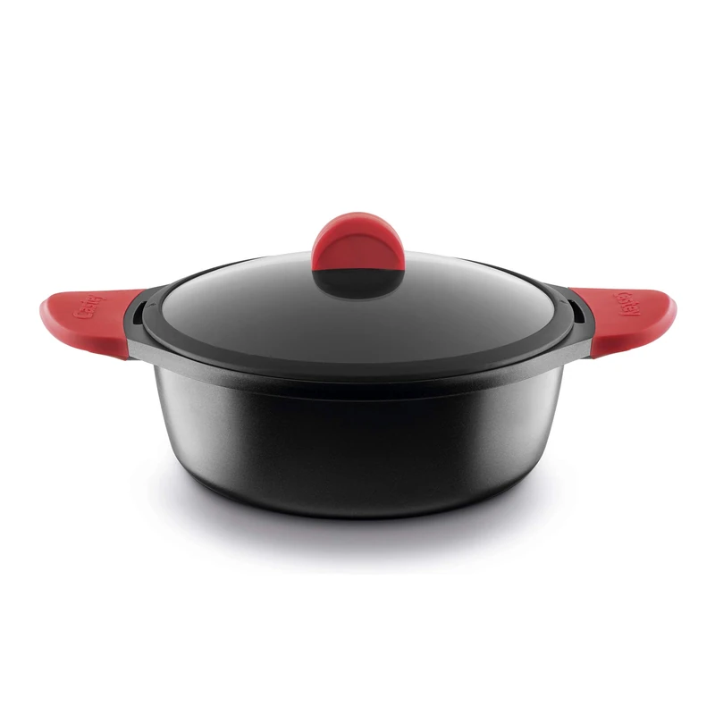 Castey Induction Tall Casserole Pan (Red) 20 cm
