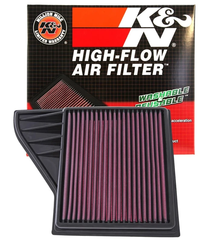 K&N Engine Air Filter: High Performance, Premium, Washable, Panel Filter: 2010-2014 (Mustang, Mustang GT, Mustang Boss 302), 33-2431