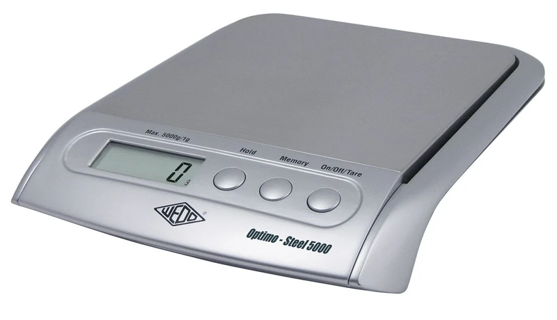 Wedo Optimo Steel 5000g Electronic Scale - Silver
