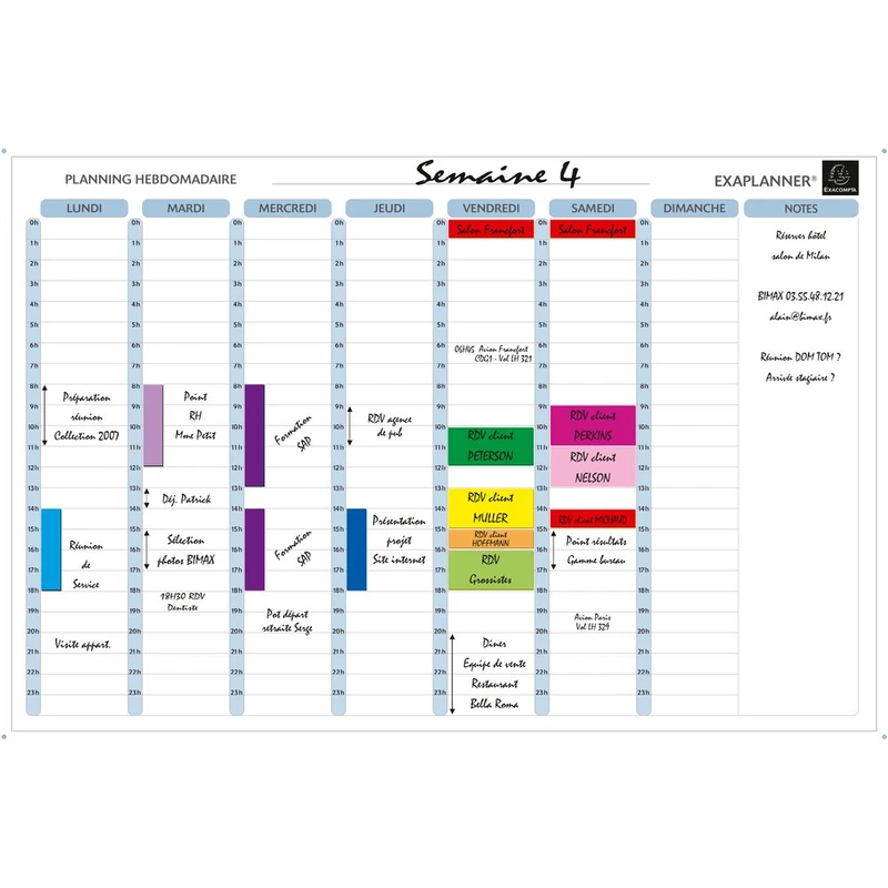 Exacompta 58150E Magnetic Weekly Planning Kit - 90 x 59 cm