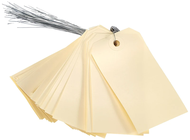 Office Star 75-400 Hang Tags with Wire Pack of 1,000. 100 x 51 mm