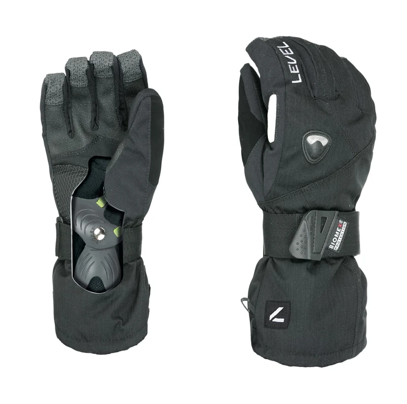 Level Waterproof Fly Men's Outdoor Skiing Gloves available in Black - Size 8.5