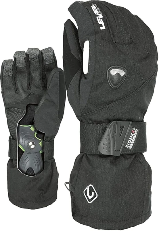 Level Water Resistant Fly Men's Outdoor Skiing Gloves available in Black - X-Large