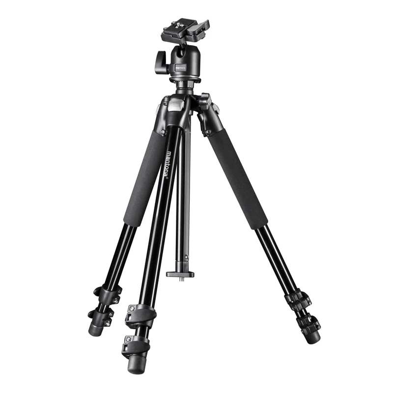 Mantona Pro Makro II tripod (incl. ball head, removable centre column and ground adapter for macro photography, load-bearing capacity of 5 kg) - Image 1