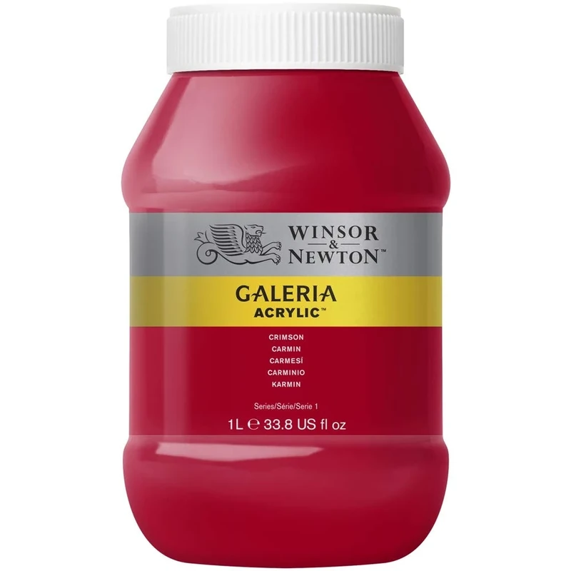 Winsor & Newton Galeria Acrylic, Karmesin, 1000ml - Acrylfarbe