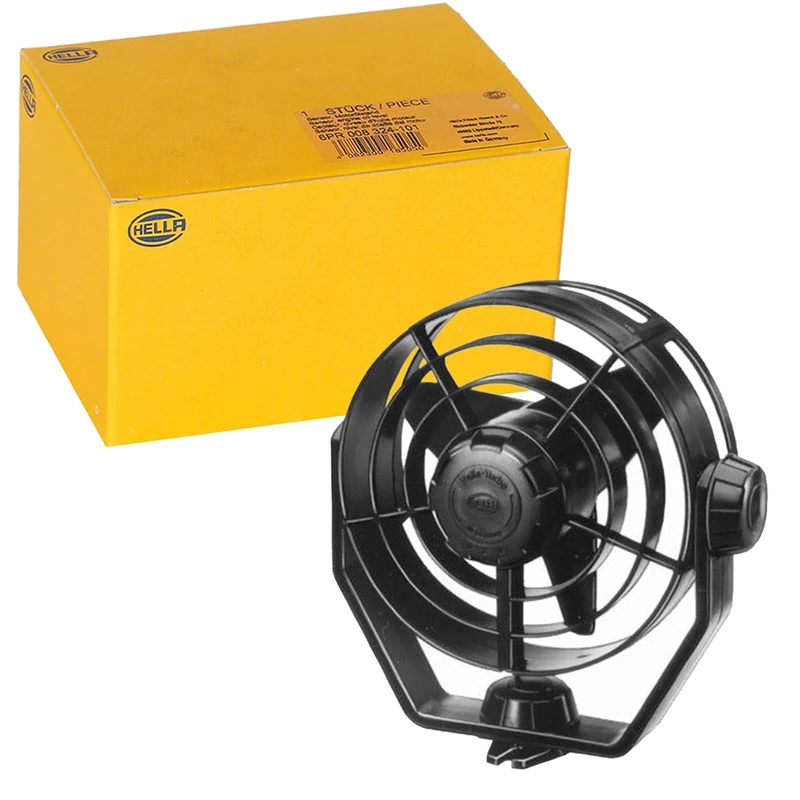 HELLA 8EV 003 361-001 Fan - Turbo - 12V - 6.5W - Black - Cable: 1400mm